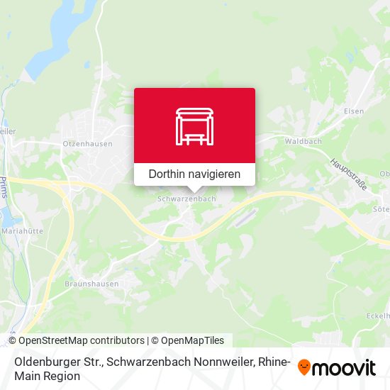 Oldenburger Str., Schwarzenbach Nonnweiler Karte