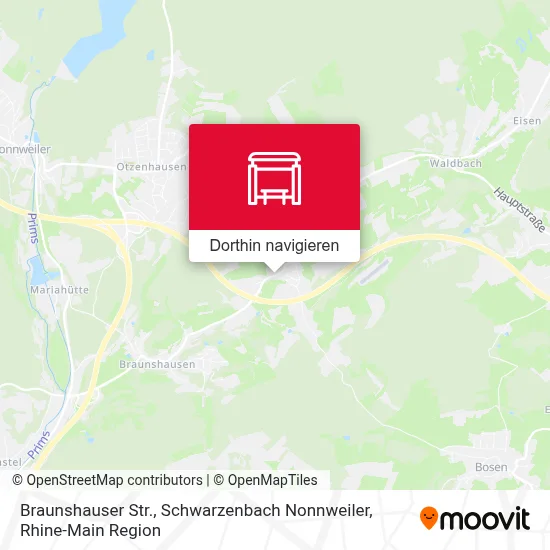 Braunshauser Str., Schwarzenbach Nonnweiler Karte