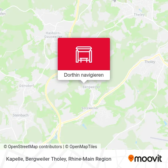 Kapelle, Bergweiler Tholey Karte