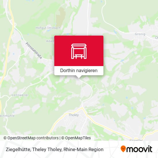 Ziegelhütte, Theley Tholey Karte