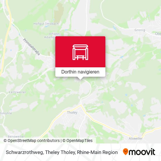Schwarzrothweg, Theley Tholey Karte