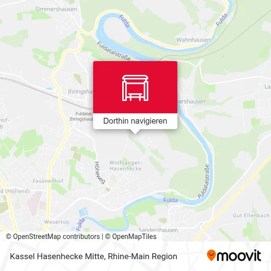 Kassel Hasenhecke Mitte Karte