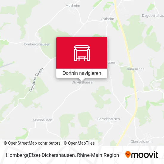 Homberg(Efze)-Dickershausen Karte