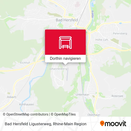 Bad Hersfeld Ligusterweg Karte