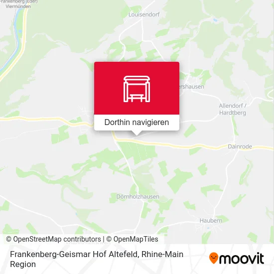 Frankenberg-Geismar Hof Altefeld Karte