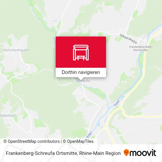 Frankenberg-Schreufa Ortsmitte Karte