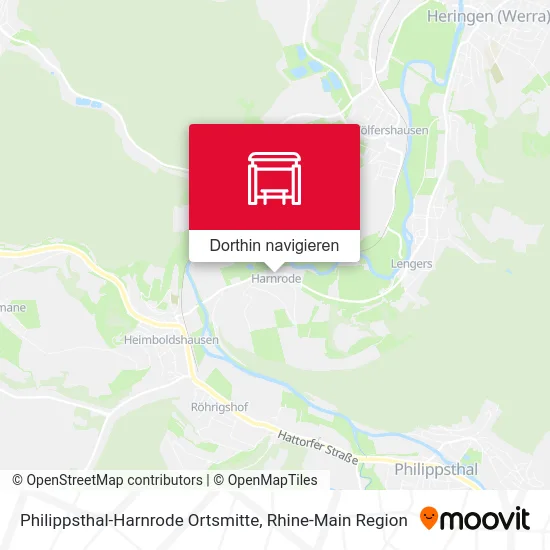 Philippsthal-Harnrode Ortsmitte Karte