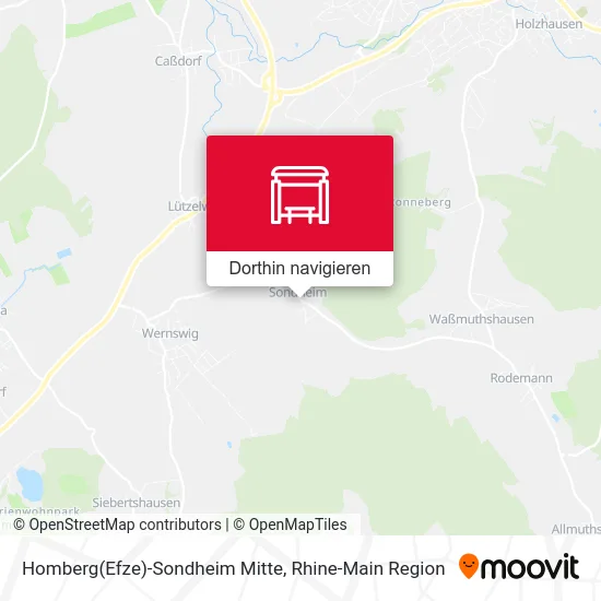 Homberg(Efze)-Sondheim Mitte Karte