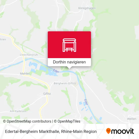 Edertal-Bergheim Markthalle Karte