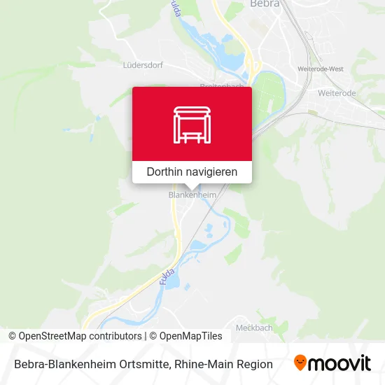 Bebra-Blankenheim Ortsmitte Karte