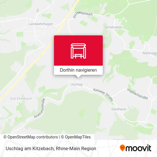 Uschlag am Kitzebach Karte