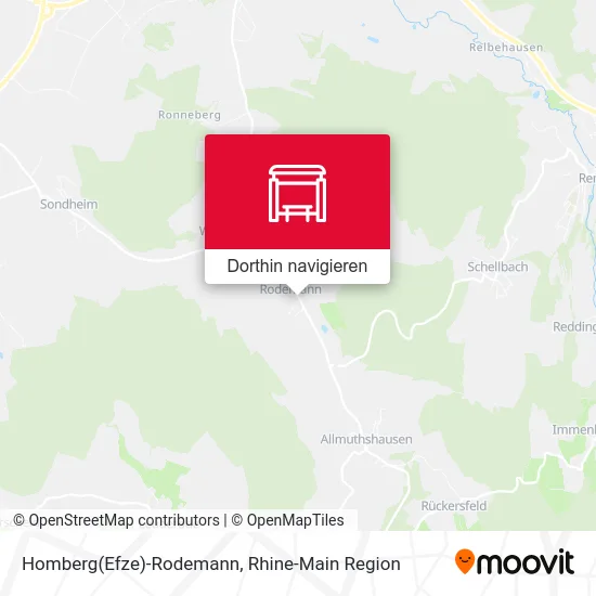 Homberg(Efze)-Rodemann Karte