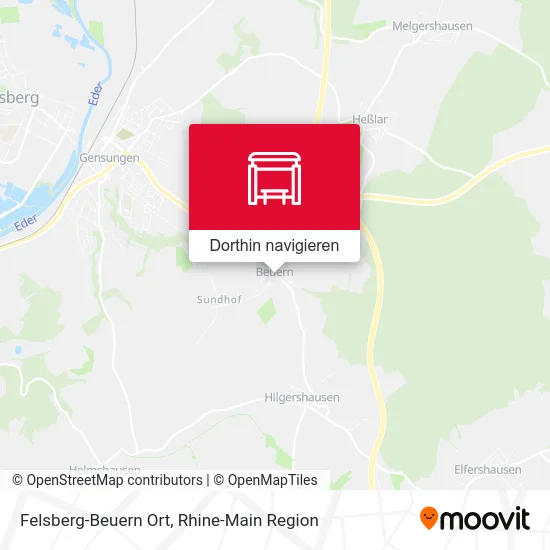 Felsberg-Beuern Ort Karte