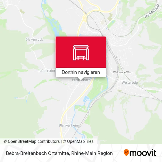 Bebra-Breitenbach Ortsmitte Karte