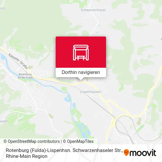 Rotenburg (Fulda)-Lispenhsn. Schwarzenhaseler Str. Karte