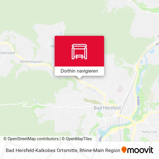 Bad Hersfeld-Kalkobes Ortsmitte Karte