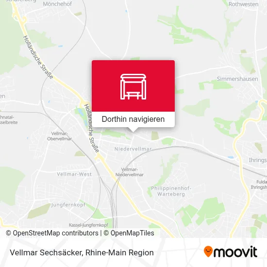 Vellmar Sechsäcker Karte