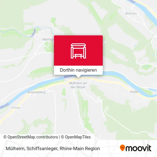 Mülheim, Schiffsanleger Karte