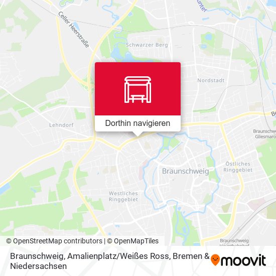 Braunschweig, Amalienplatz / Weißes Ross Karte