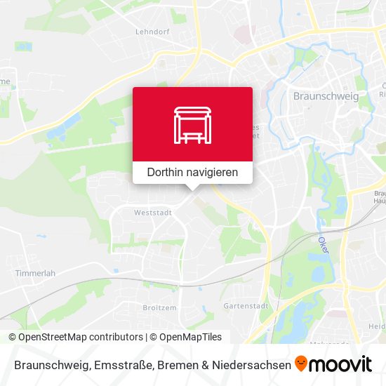 Braunschweig, Emsstraße Karte