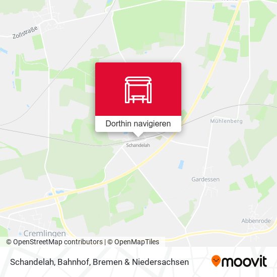 Schandelah, Bahnhof Karte