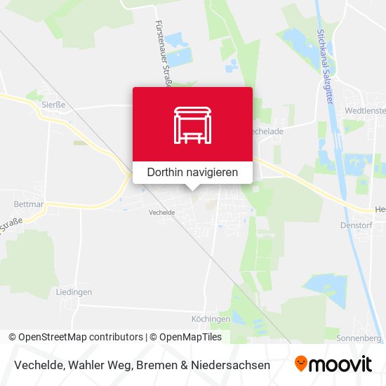 Vechelde, Wahler Weg Karte