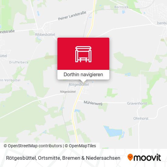 Rötgesbüttel, Ortsmitte Karte