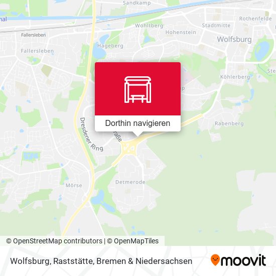 Wolfsburg, Raststätte Karte