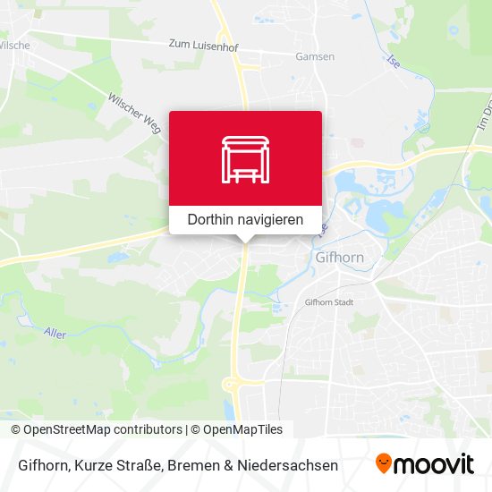 Gifhorn, Kurze Straße Karte