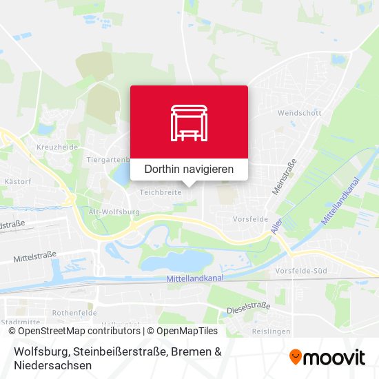 Wolfsburg, Steinbeißerstraße Karte