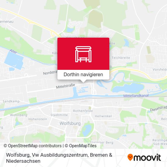 Wolfsburg, Vw Ausbildungszentrum Karte
