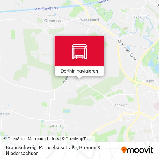Braunschweig, Paracelsusstraße Karte