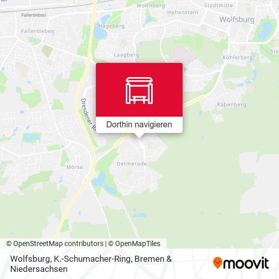 Wolfsburg, K.-Schumacher-Ring Karte