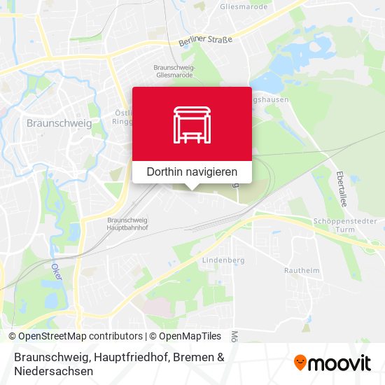 Braunschweig, Hauptfriedhof Karte
