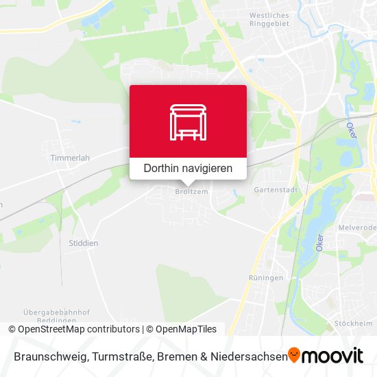 Braunschweig, Turmstraße Karte