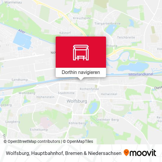 Wolfsburg, Hauptbahnhof Karte