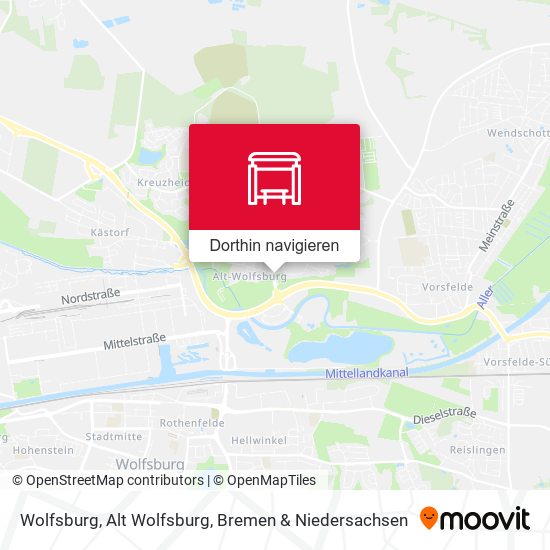 Wolfsburg, Alt Wolfsburg Karte