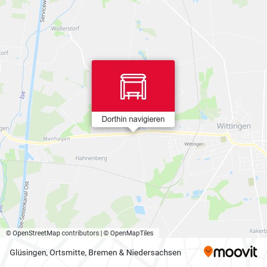 Glüsingen, Ortsmitte Karte