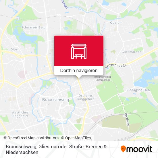 Braunschweig, Gliesmaroder Straße Karte