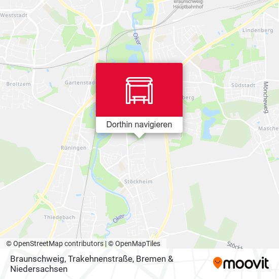 Braunschweig, Trakehnenstraße Karte