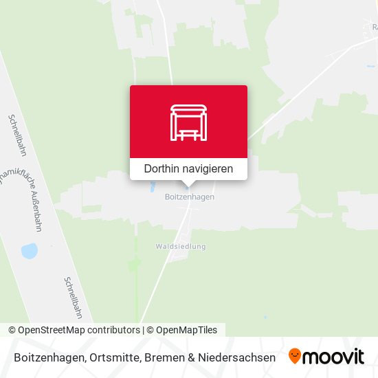 Boitzenhagen, Ortsmitte Karte