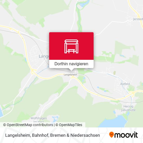 Langelsheim, Bahnhof Karte