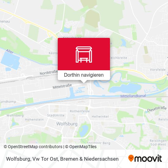 Wolfsburg, Vw Tor Ost Karte