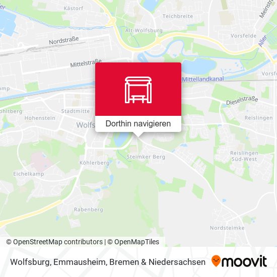 Wolfsburg, Emmausheim Karte