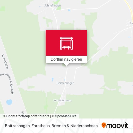 Boitzenhagen, Forsthaus Karte