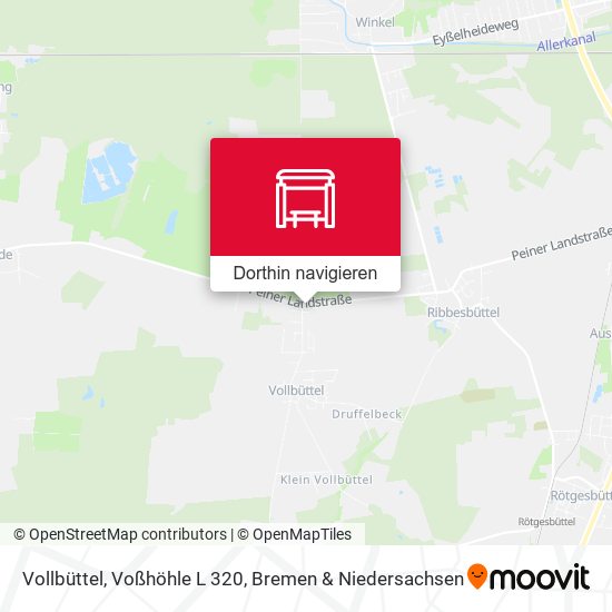 Vollbüttel, Voßhöhle L 320 Karte