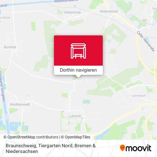 Braunschweig, Tiergarten Nord Karte