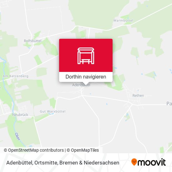 Adenbüttel, Ortsmitte Karte