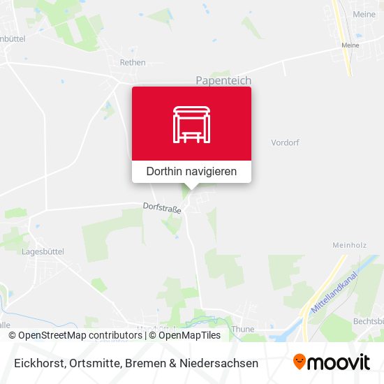 Eickhorst, Ortsmitte Karte