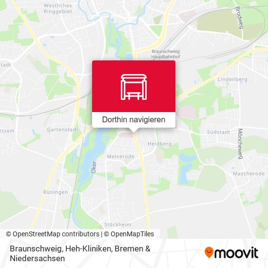 Braunschweig, Heh-Kliniken Karte